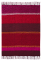 Preview: Biederlack Fransenplaid 'Mohair Look Crimson' 130 x 190 cm Rot - Violett